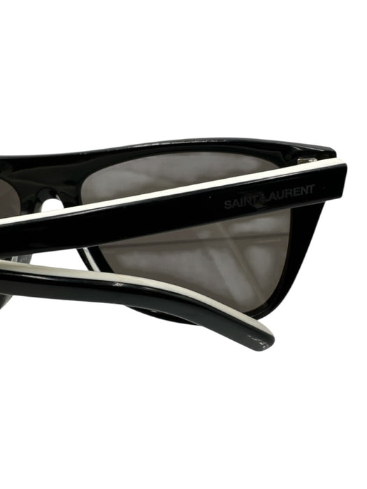 Saint Laurent Black & White Acetate Sunglasses Black & White