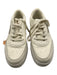 Reebok Shoe Size 8 Cream & White Leather Upper Lace Up Perforated Sneakers Cream & White / 8