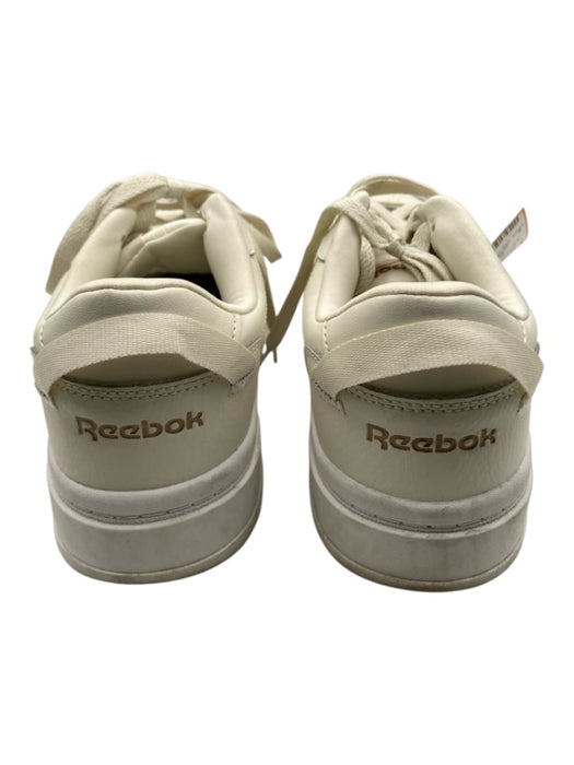 Reebok Shoe Size 8 Cream & White Leather Upper Lace Up Perforated Sneakers Cream & White / 8