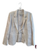 Joie Size 8 White Linen Long Sleeve Shoulder Pads Collar Blazer Jacket White / 8