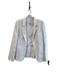 Joie Size 8 White Linen Long Sleeve Shoulder Pads Collar Blazer Jacket White / 8