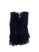 Rebecca Taylor Size 6 Black Silk Short Sleeve V Neck Sheer Lace Detail Top Black / 6