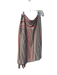 Joie Size 4 Red,black, beige Viscose Side Zip Striped Asymetrical Skirt Red,black, beige / 4