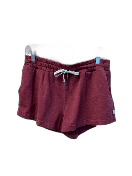 Vuori Size M Burgundy No Fabric Tag Tie Waist solid color Zip Pocket Shorts Burgundy / M