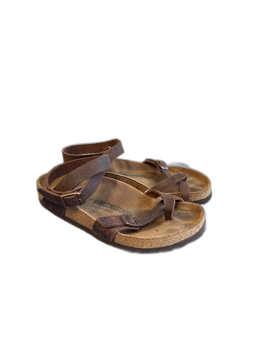 Birkenstock Shoe Size 38 Brown Leather Buckle Detail Ankle Strap Toe Strap Shoes Brown / 38