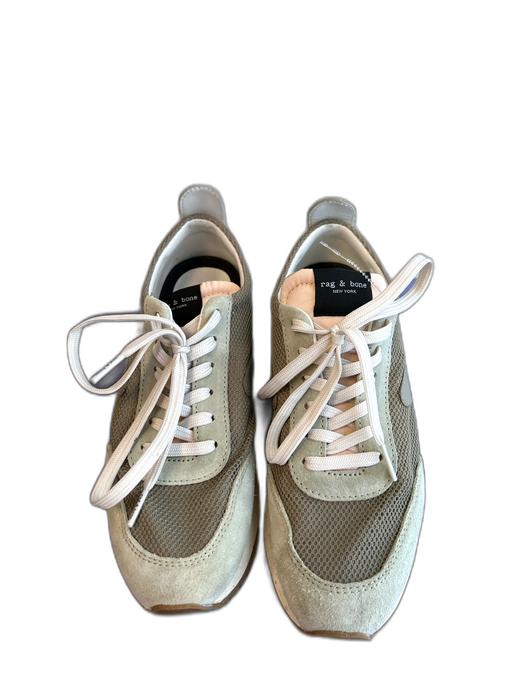 Rag & Bone Shoe Size 38.5 Gray Manmade Material Suede Round Toe Lace Shoes Gray / 38.5