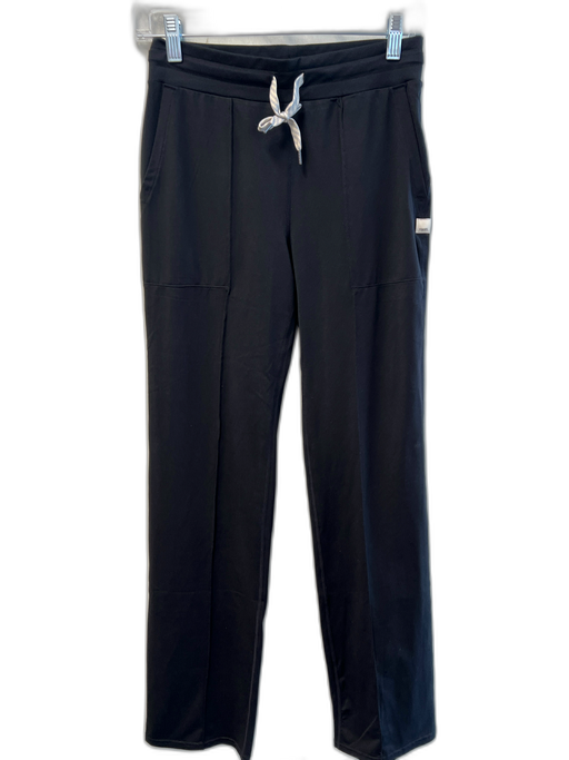 Vuori Size XS Black Polyester & Elastane High Rise Tie Waist Front Pocket Pants Black / XS
