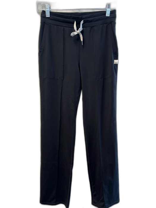 Vuori Size XS Black Polyester & Elastane High Rise Tie Waist Front Pocket Pants Black / XS