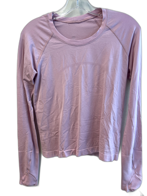 Lululemon Size Est S Pink No Fabric Tag Long Sleeve solid color Round Neck Top Pink / Est S