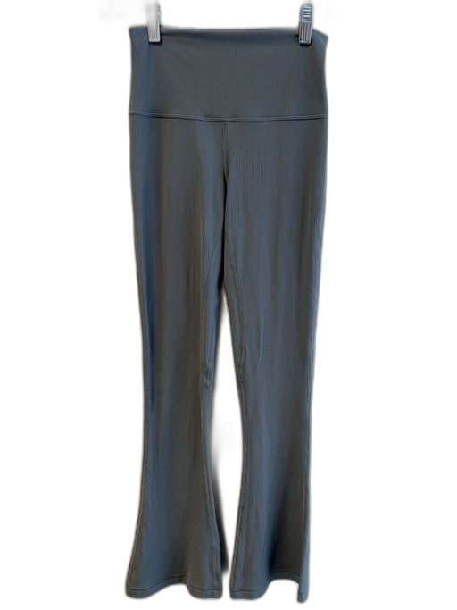 Lululemon Size 4 Gray No Fabric Tag High Rise Ribbed Detail Flared Leggings Gray / 4