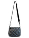 Oliver Thomas Gray Double Band Top Zip Quilted Shoulder & Crossbody Bag Gray / Small