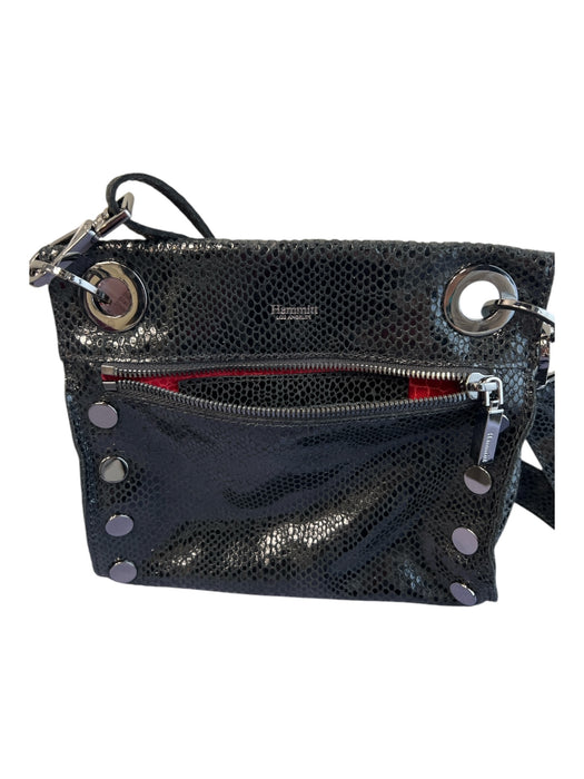 Hammitt Black Leather Grommet Detail Zip Shoulder & Crossbody Strap Bag Black / Small