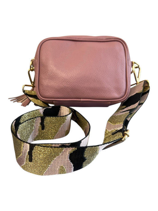 Elie Beaumont Pink Leather Pebbled Shoulder & Crossbody Straps Gold Hardware Bag Pink / Small
