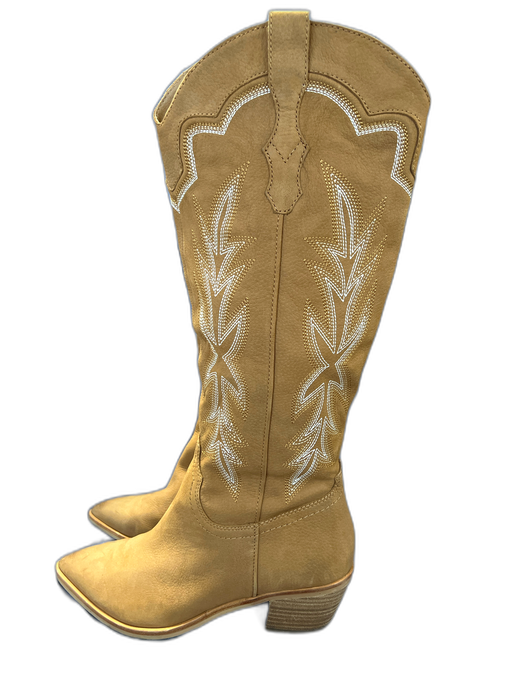 Dolce Vita Shoe Size EST 8 Brown Leather Pointed Toe Knee High Side Zip Boots Brown / EST 8