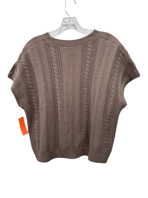 Splendid Size XS Dusty Brown Missing Fabric Tag Cable Knit Sleeveless Sweater Dusty Brown / XS