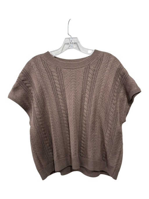Splendid Size XS Dusty Brown Missing Fabric Tag Cable Knit Sleeveless Sweater Dusty Brown / XS