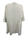 Tuckernuck Size XS Cream White Polyester Button Front 1/2 Sleeve Cuffed Dress Cream White / XS