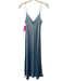 Beautiful People Size S Baby Blue Silk Spaghetti Strap V Neck Slip Midi Dress Baby Blue / S