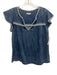 Rails Size XS Medium Wash Lyocell blend Chambray Contrast Stitch V Neck Top Medium Wash / XS
