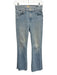 Mother Size 25 Light Wash Cotton Blend Denim Raw Hem Mid Rise Boot Cut Jeans Light Wash / 25