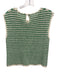 Melissa Nepton Size P/S Green & White Cotton Sleeveless Crochet Knit Top Green & White / P/S