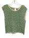 Melissa Nepton Size P/S Green & White Cotton Sleeveless Crochet Knit Top Green & White / P/S