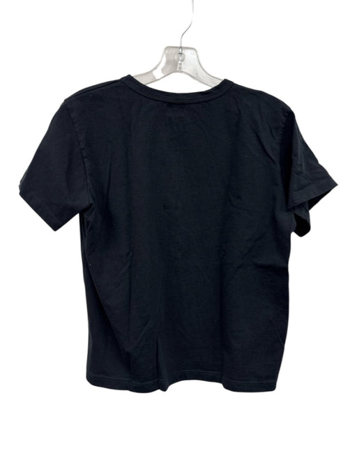 Leset Size M Black Cotton T Shirt Top Black / M