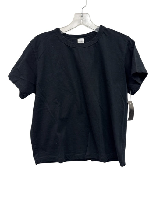 Leset Size M Black Cotton T Shirt Top Black / M