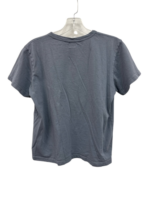 Leset Size M Slate Blue Cotton T Shirt Top Slate Blue / M