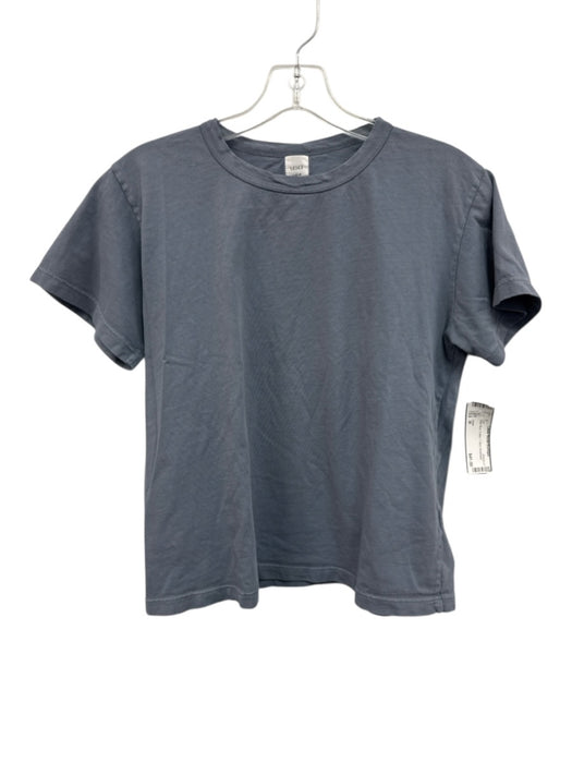 Leset Size M Slate Blue Cotton T Shirt Top Slate Blue / M