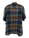 RRL Size XL Blue & Tan Cotton Plaid Button Up Men's Short Sleeve Blue & Tan / XL