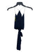 Misa Size XS Navy Polyester Blend Jersey Spaghetti Strap Tie Front Draped Dress Navy / XS