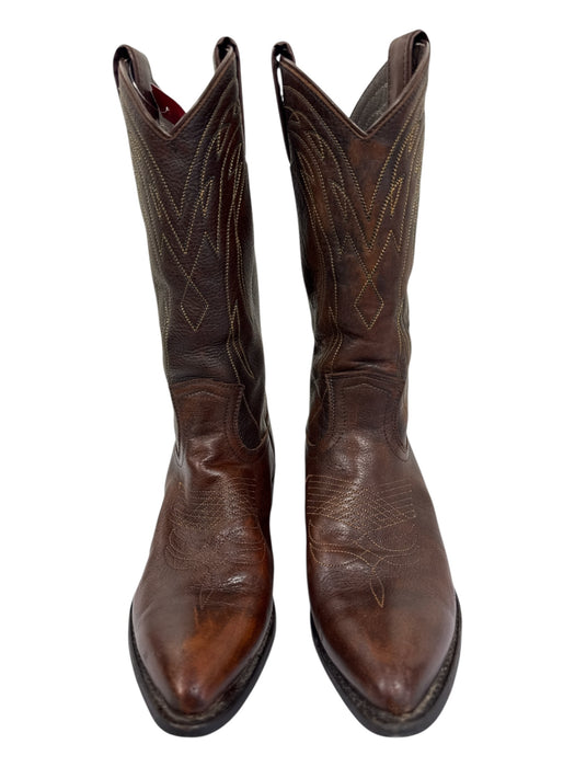 Frye Shoe Size 8.5 Brown Leather Western Pointed Toe Block heel Boots Brown / 8.5
