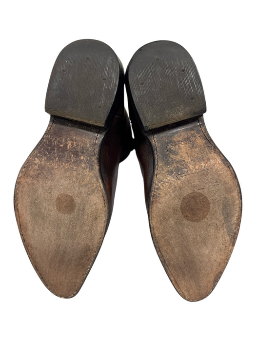 Frye Shoe Size 8.5 Brown Leather Western Pointed Toe Block heel Boots Brown / 8.5