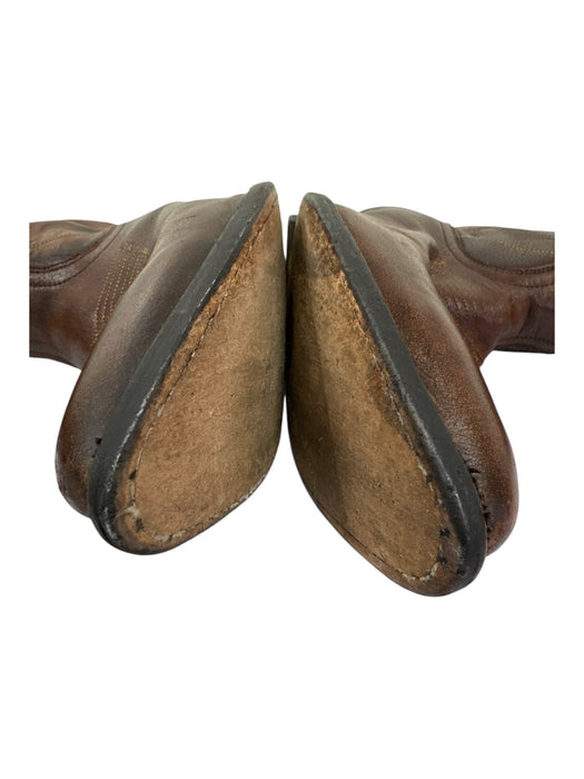 Frye Shoe Size 8.5 Brown Leather Western Pointed Toe Block heel Boots Brown / 8.5
