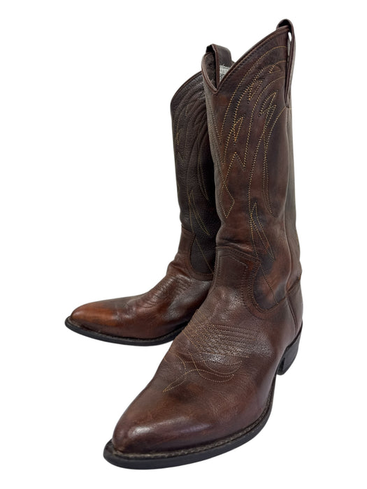 Frye Shoe Size 8.5 Brown Leather Western Pointed Toe Block heel Boots Brown / 8.5