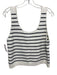 La Ligne Size XL White & Black Cotton Stripe Sleeveless Scoop Neck Top White & Black / XL