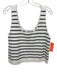 La Ligne Size XL White & Black Cotton Stripe Sleeveless Scoop Neck Top White & Black / XL