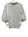 Brochu Walker Size S White Polyester & Cotton Puff 1/2 Sleeve Collar Blouse Top White / S