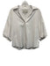 Brochu Walker Size S White Polyester & Cotton Puff 1/2 Sleeve Collar Blouse Top White / S