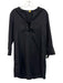 Theory Size s / 4 Black Tencel 3/4 Sleeve Lace Up Grommet Mini Dress Black / s / 4