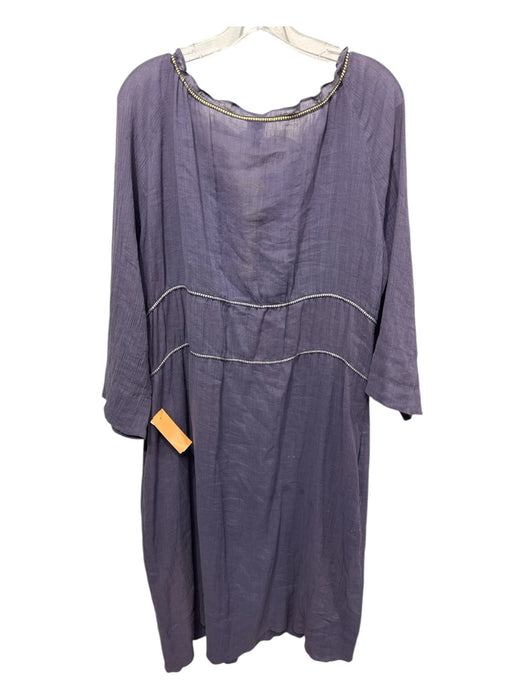 Missoni Size One Size Dark Purple COTTON & LINEN Tie Front String Tunic Dress Dark Purple / One Size