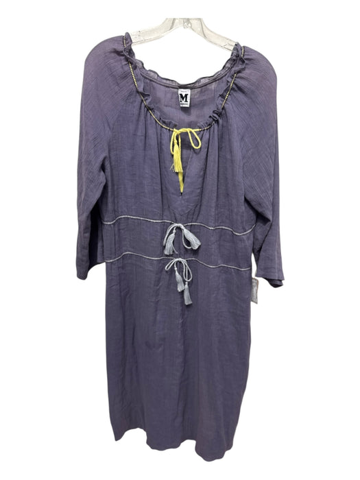 Missoni Size One Size Dark Purple COTTON & LINEN Tie Front String Tunic Dress Dark Purple / One Size