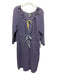 Missoni Size One Size Dark Purple COTTON & LINEN Tie Front String Tunic Dress Dark Purple / One Size