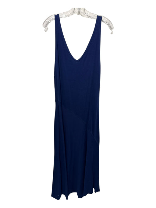 Ralph Lauren Size XL Navy Blue V Neck Ribbed Sleeveless Tank Dress Dress Navy Blue / XL