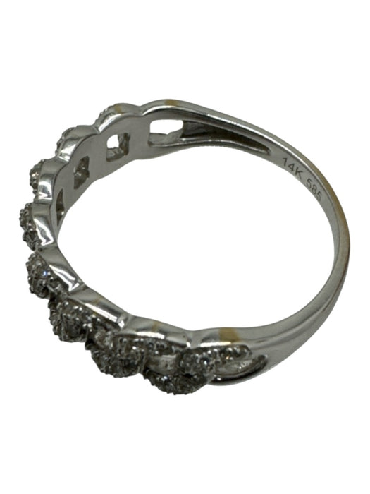 No Brand White Gold 14K Diamond Chain Link Band Ring