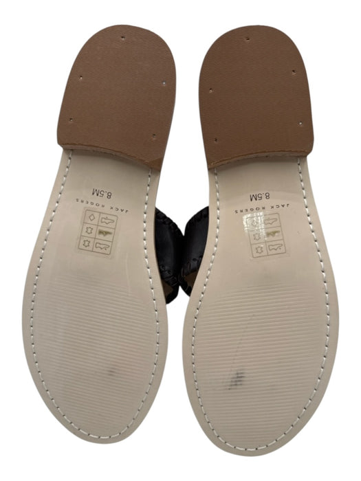 Jack Rogers Shoe Size 8.5 Brown Leather Whipstitch Flats Sandals Brown / 8.5