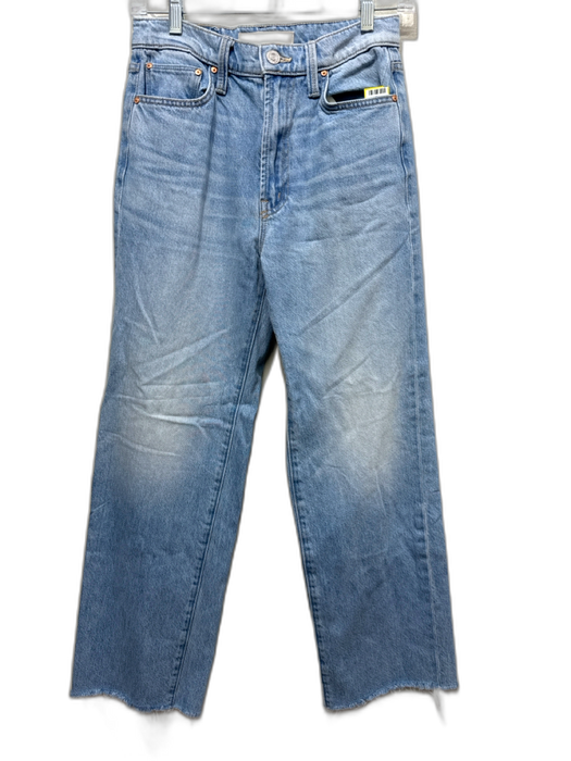 Mother Superior Size 25 Light Wash Cotton Blend Denim Frayed Hem Jeans Light Wash / 25