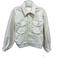 Mother Superior Size XS Cream Cotton Blend Denim Snaps Collared Jacket Cream / XS
