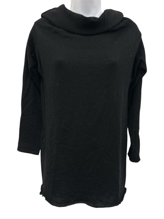 Ivan Grundahl Size L Black No Fabric Tag Knit Wide Neck Turtleneck Sweater Black / L